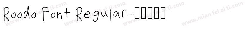 Roodo Font Regular字体转换